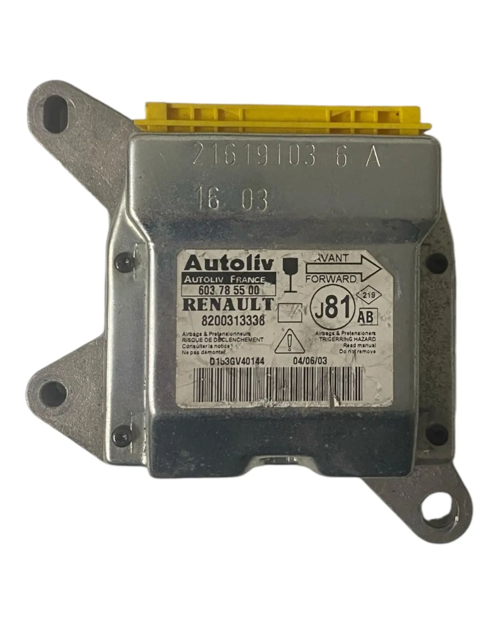 Renault Laguna ECU Modul Airbagsteuergerät Steuergerät 21619103A