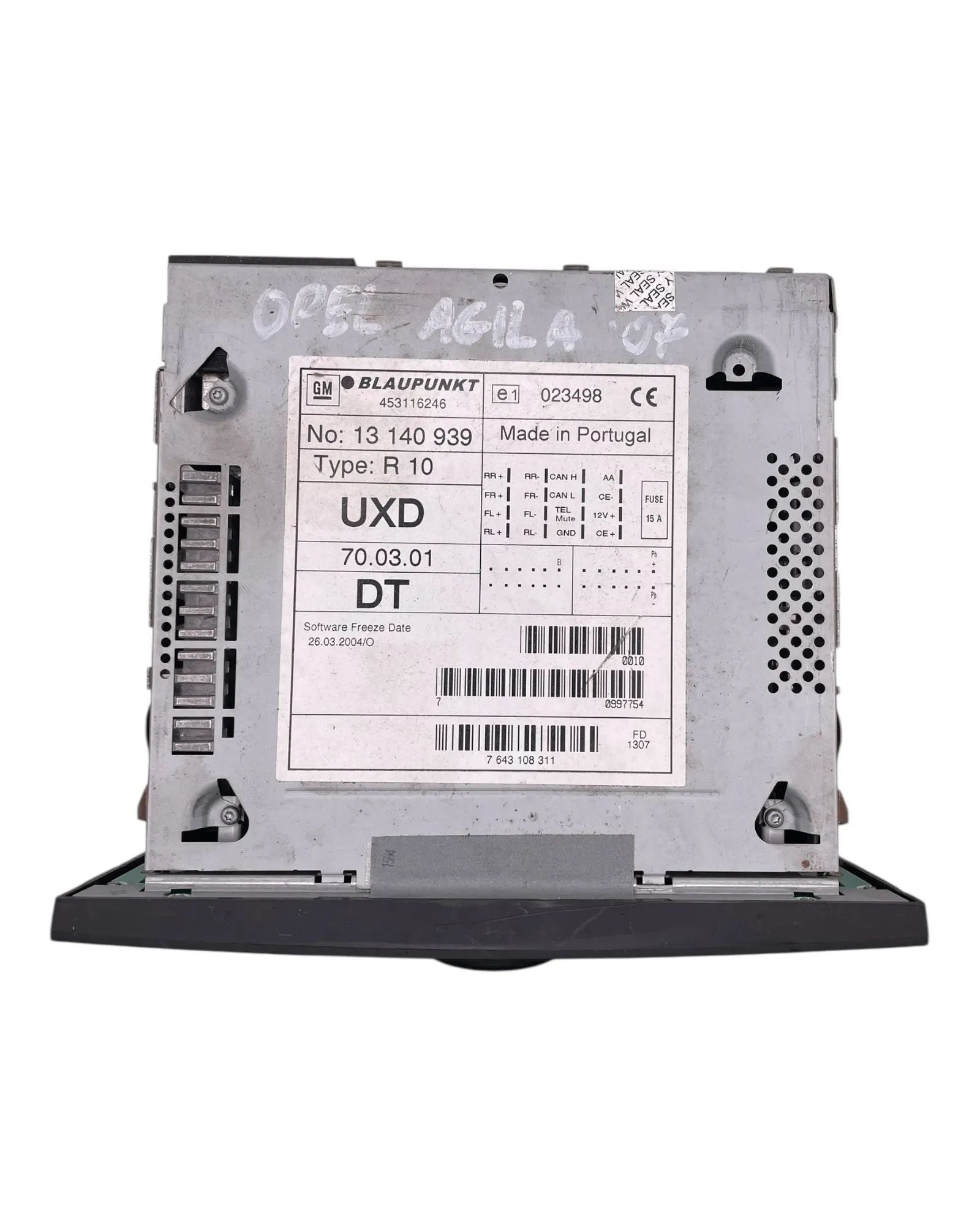 Opel Agila Radio Autoradio Kassettenradio 13140939