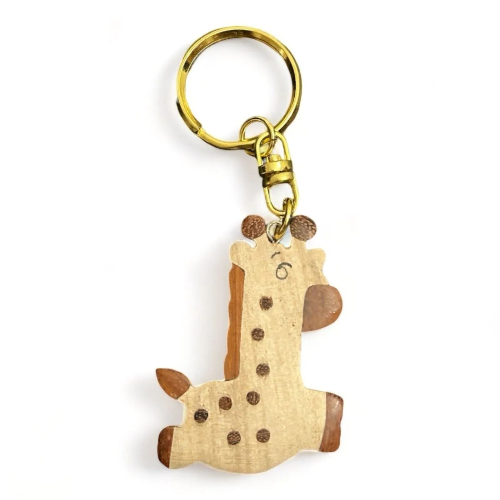 Giraffe Anhänger Schlüsselanhänger Holz