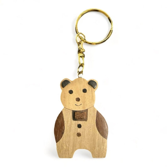 Bär Anhänger Schlüsselanhänger Holz