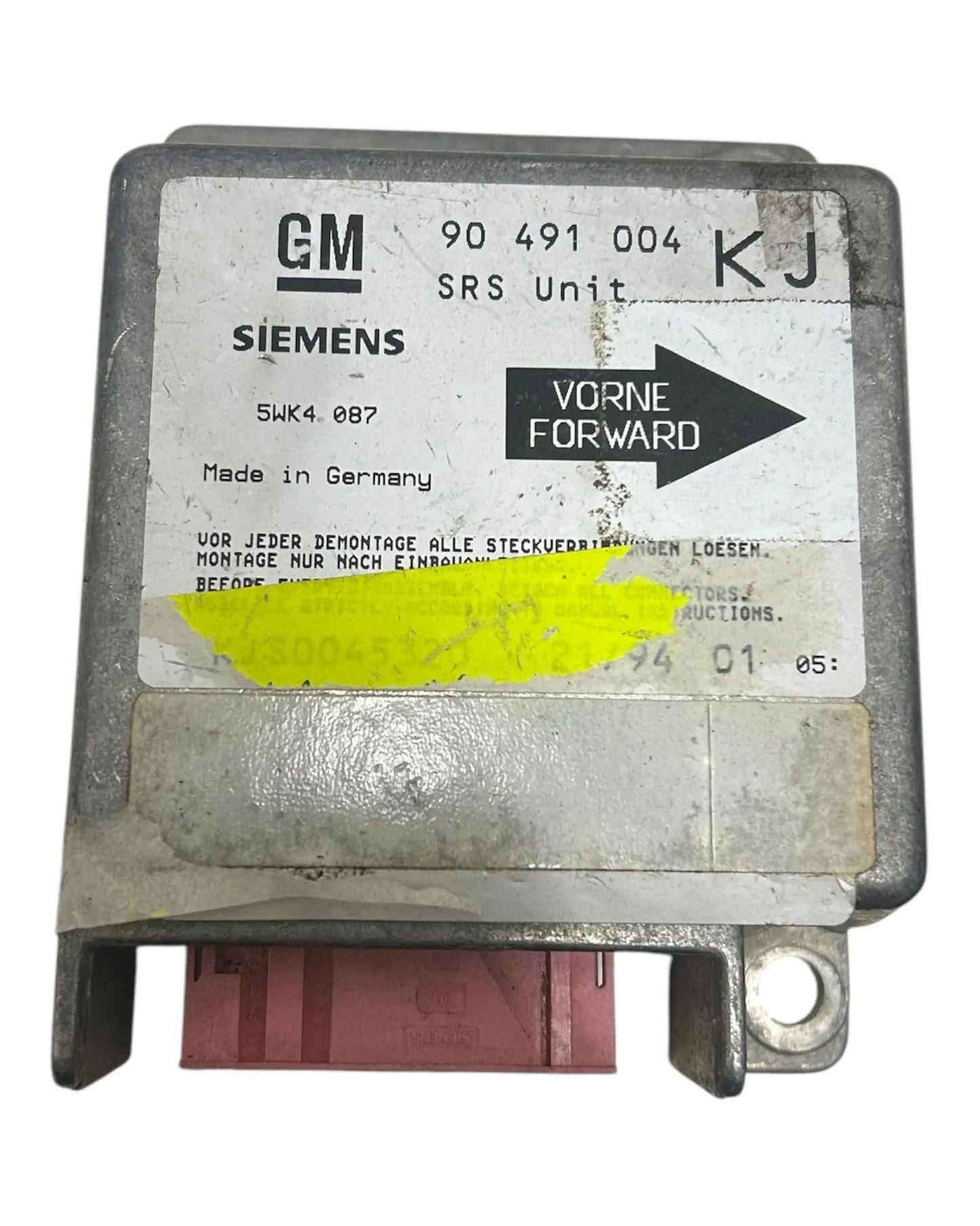 Opel Omega Airbag Steuergerät Modul 90491004