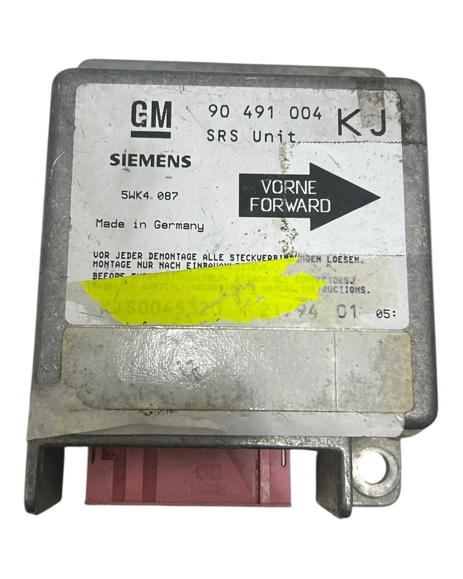 Opel Omega Airbag Steuergerät Modul 90491004